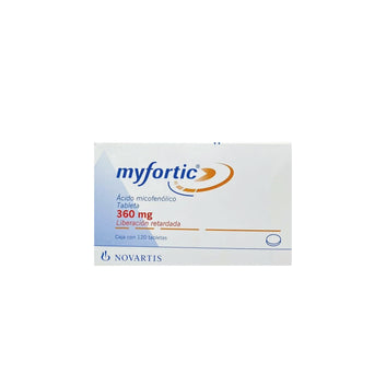 MYFORTIC 360 mg caja c/120 tabletas liberación retardada